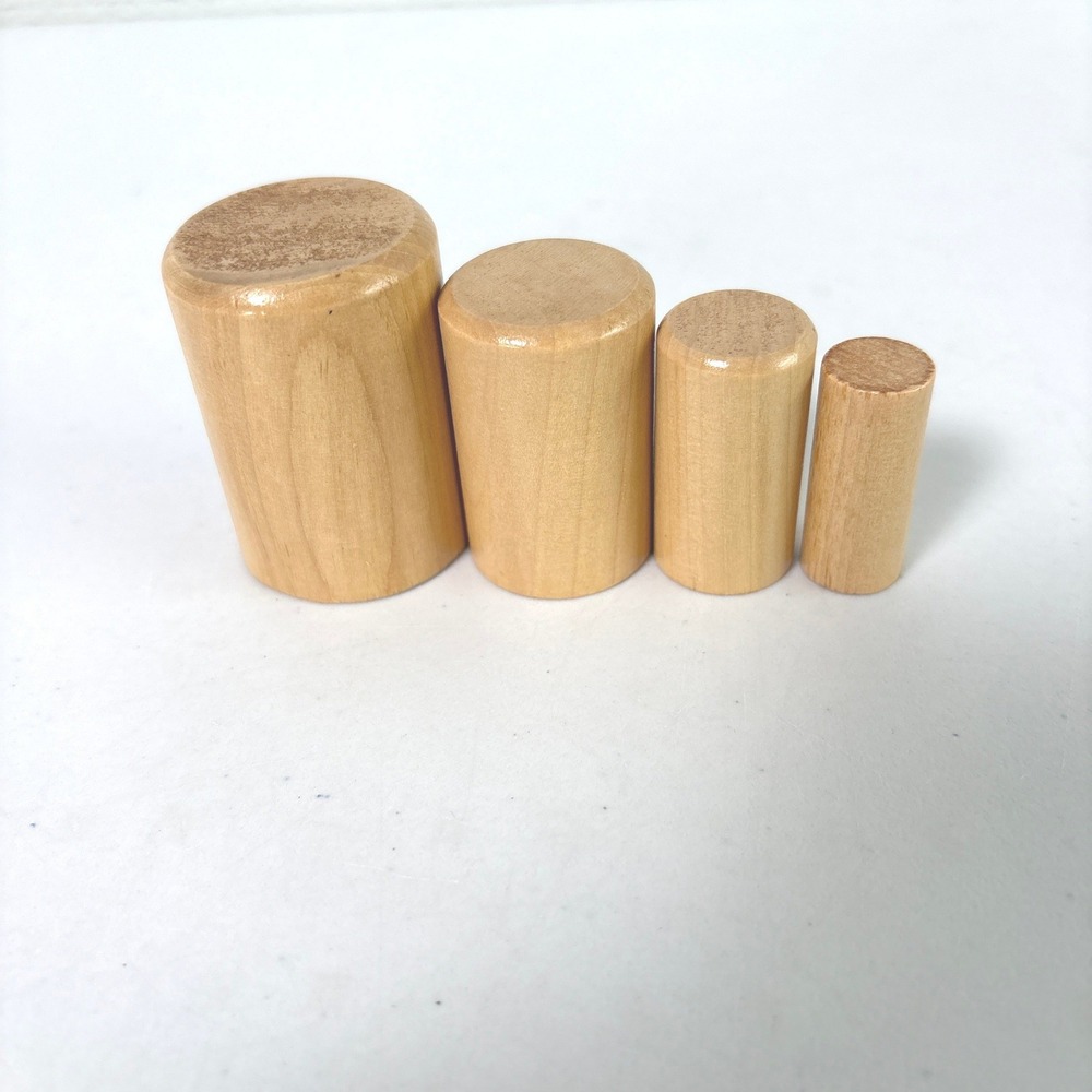 Gobblet Wooden Playing Pieces Nested Set of 4 Light Wood Replacement Set